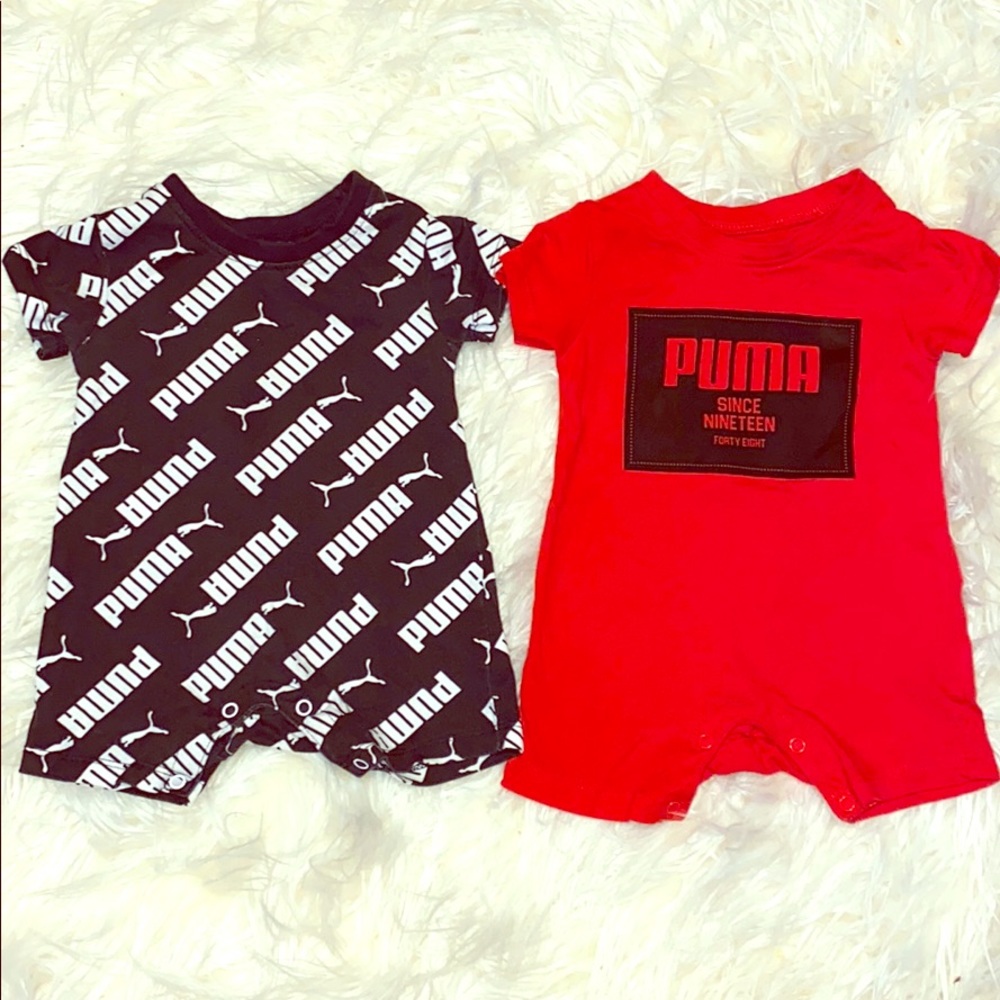 PUMA 2 pack shorts infant rompers 3-6 months